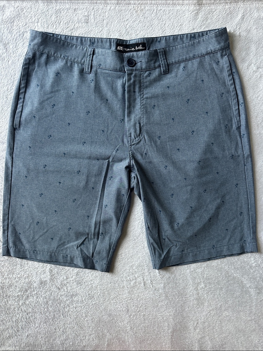 Travis Mathew Rock The Boat Palm Tree Golf Shorts Men 36 Travel Coastal Athletic